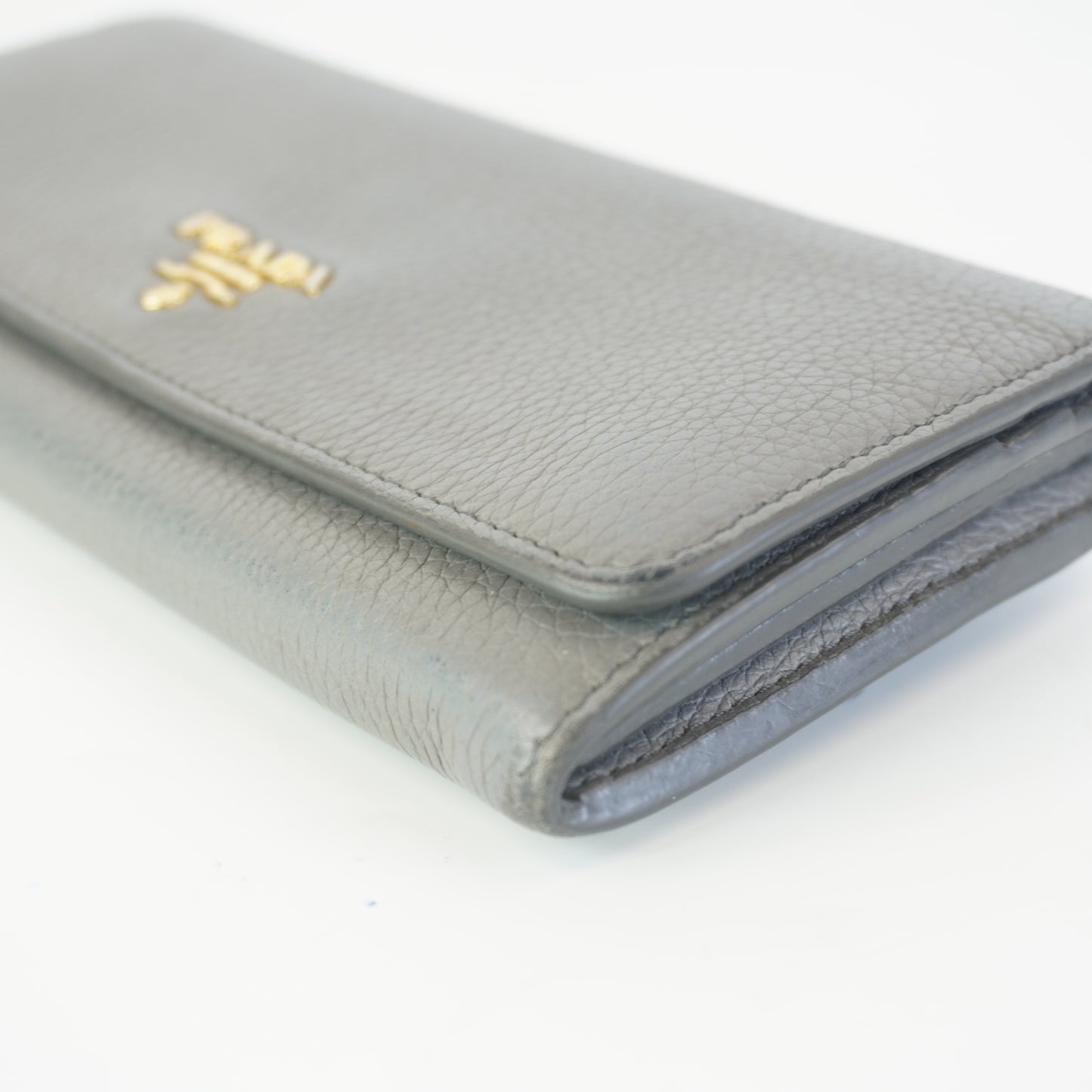 Prada Daino Continental Wallet GHW Large