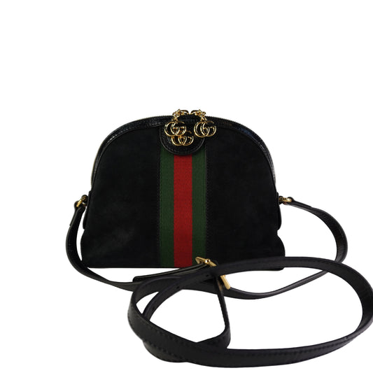 Gucci Suede Patent Small Ophidia
