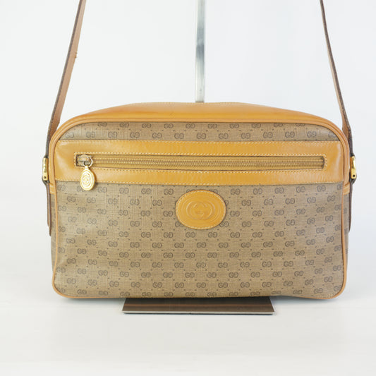 Gucci Vintage Micro GG Canvas Brown Trims