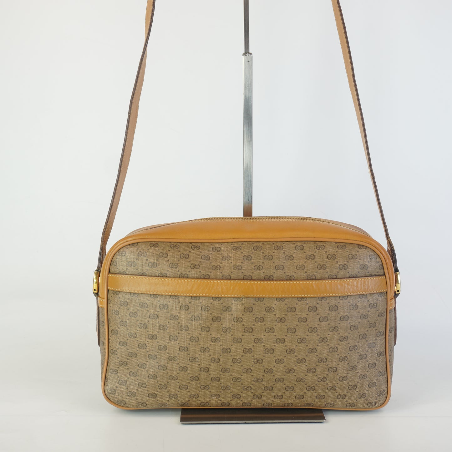 Gucci Vintage Micro GG Canvas Brown Trims