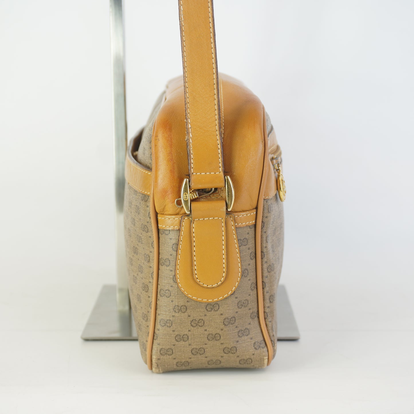 Gucci Vintage Micro GG Canvas Brown Trims