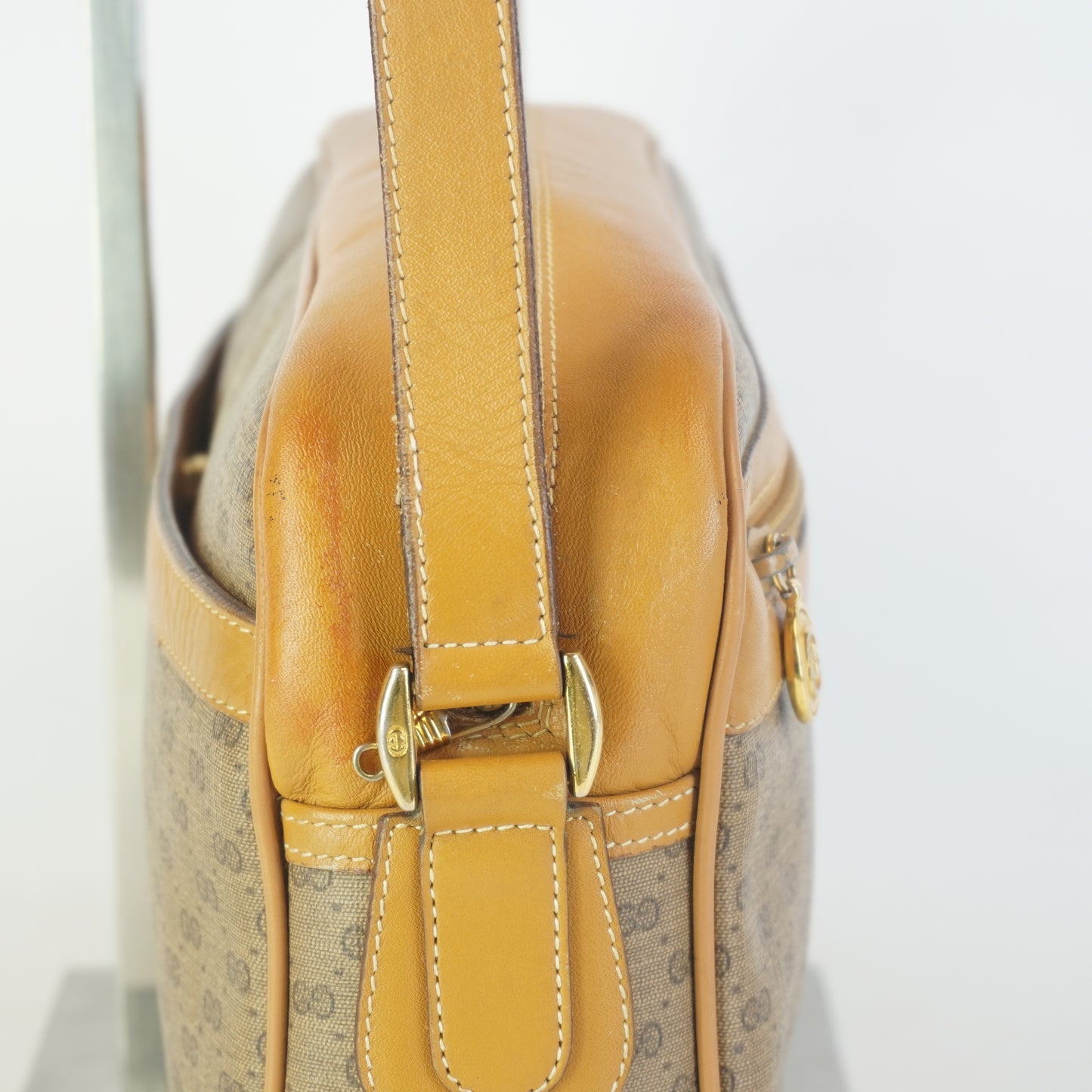 Gucci Vintage Micro GG Canvas Brown Trims
