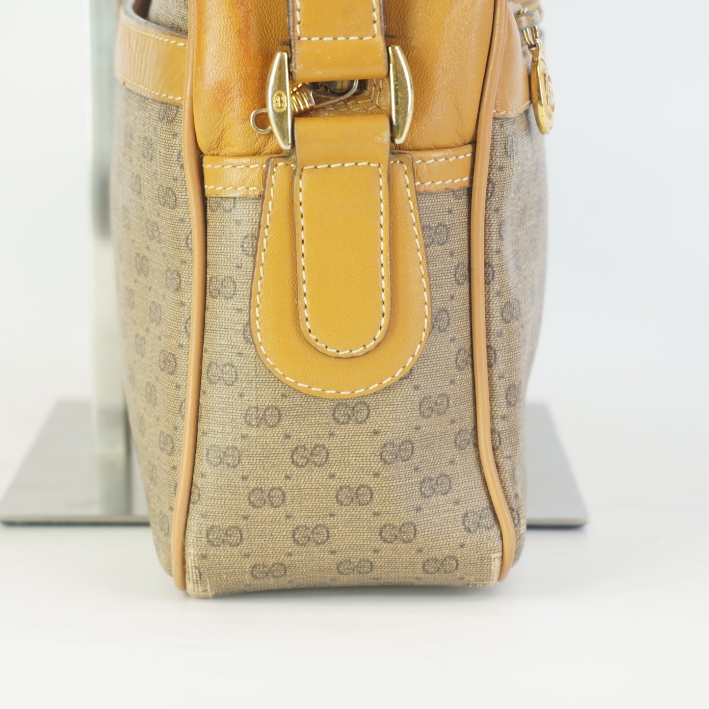 Gucci Vintage Micro GG Canvas Brown Trims