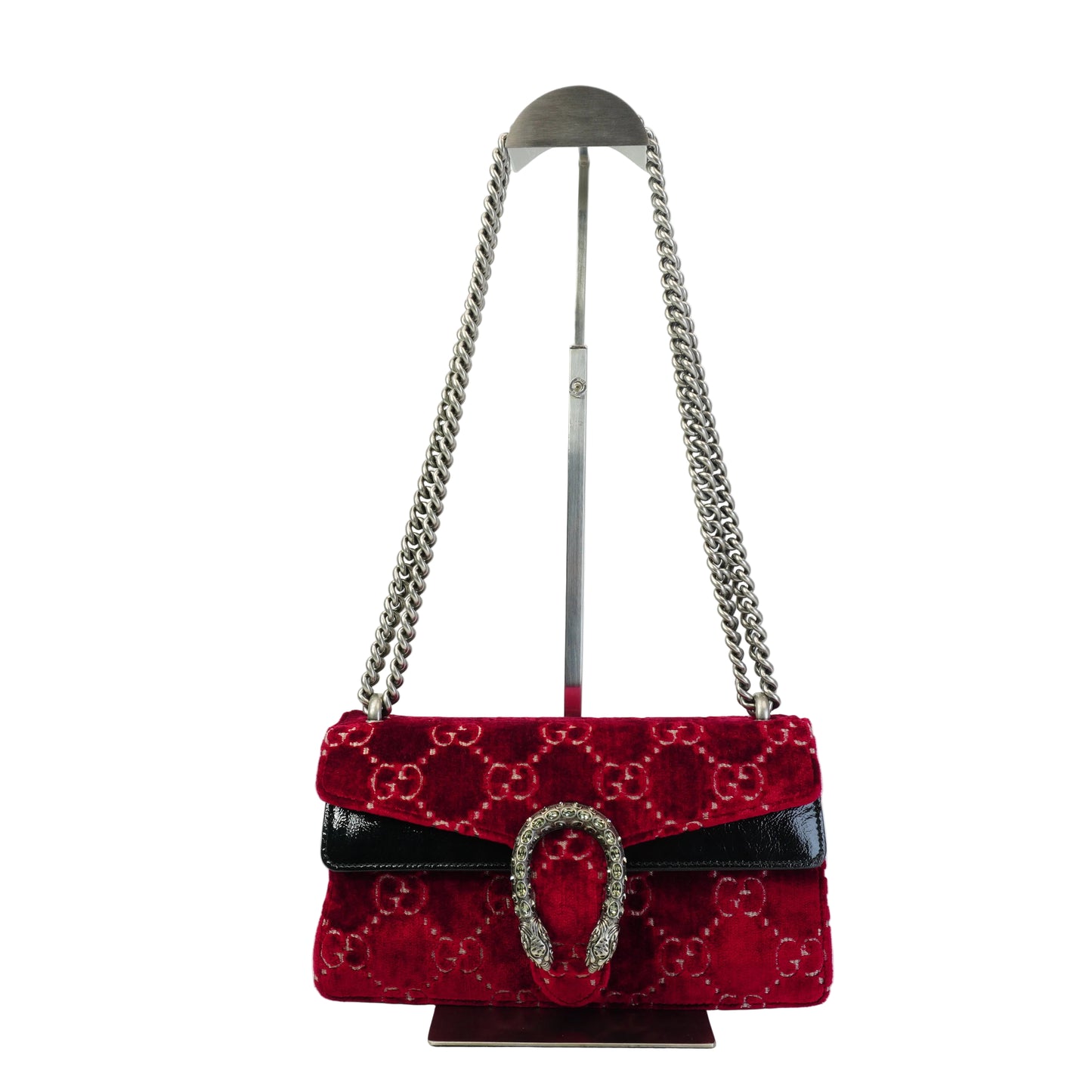 Gucci	Dionysus GG Velvet Shoulder Bag RedSmall SHW