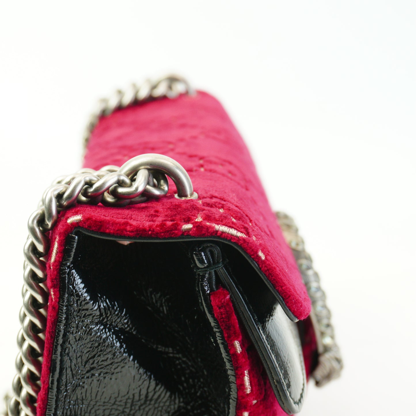 Gucci	Dionysus GG Velvet Shoulder Bag RedSmall SHW