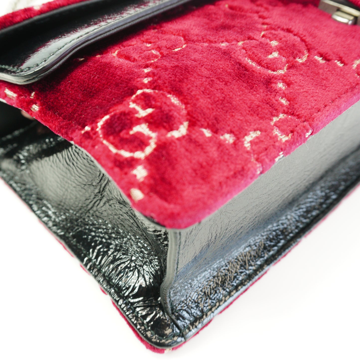 Gucci	Dionysus GG Velvet Shoulder Bag RedSmall SHW