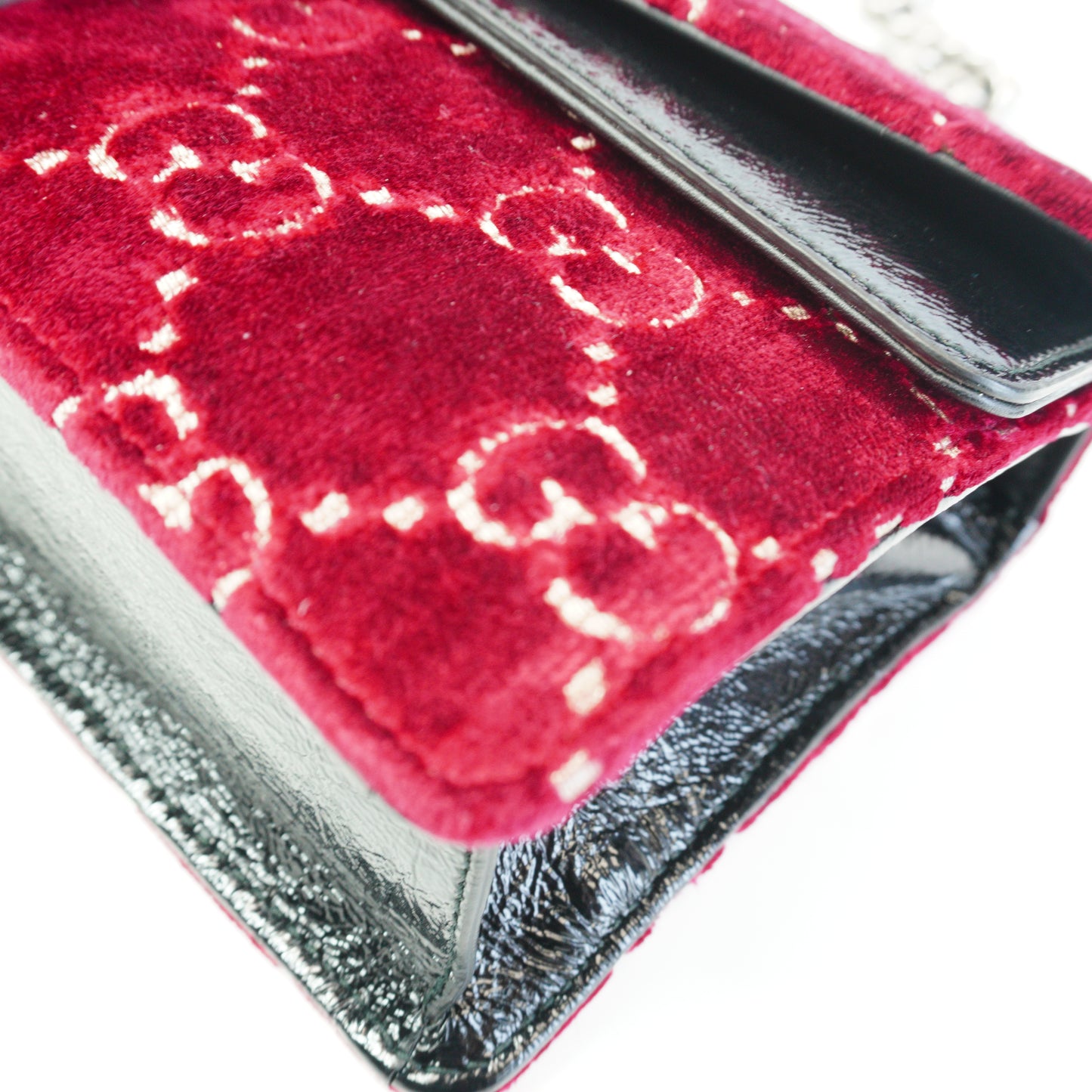 Gucci	Dionysus GG Velvet Shoulder Bag RedSmall SHW