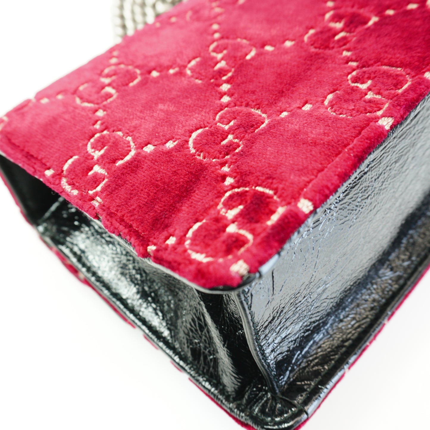 Gucci	Dionysus GG Velvet Shoulder Bag RedSmall SHW