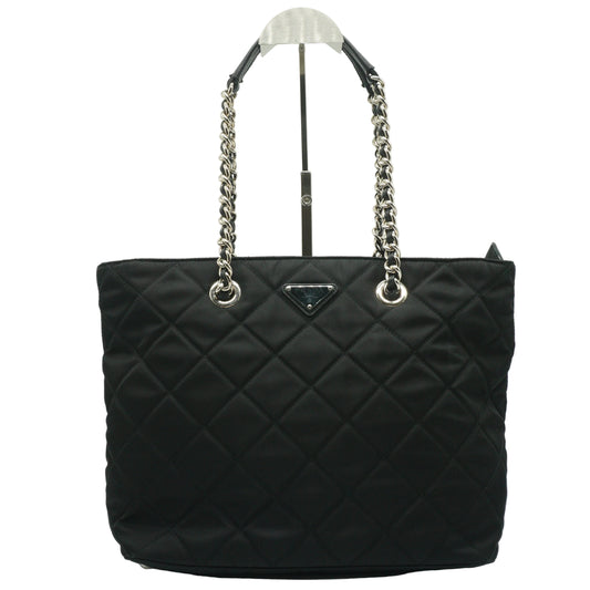 Prada Tessuto Chain Medium Black SHW