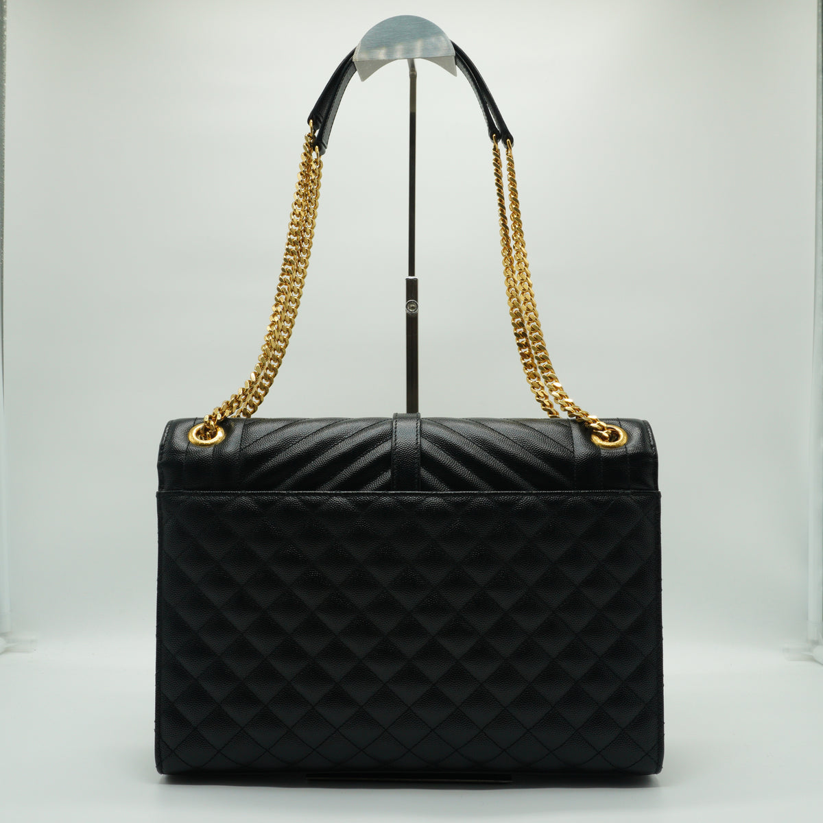 YSL Envelope Bag Black Medium GHW