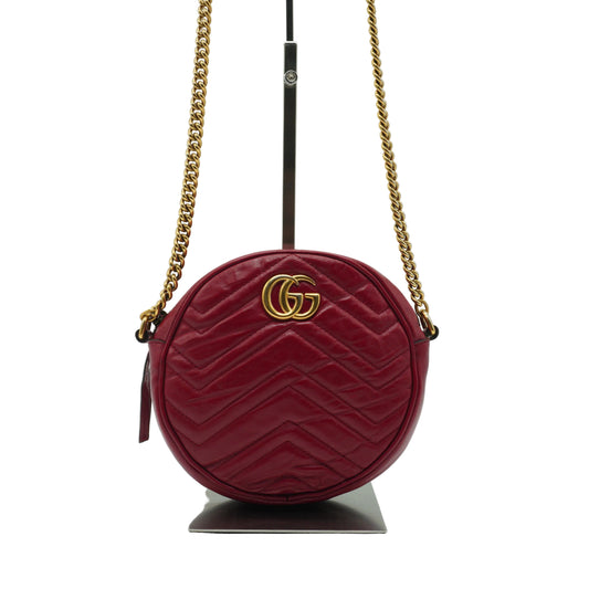 Gucci GG Marmont Mini Round Shoulder Bag Small GHW