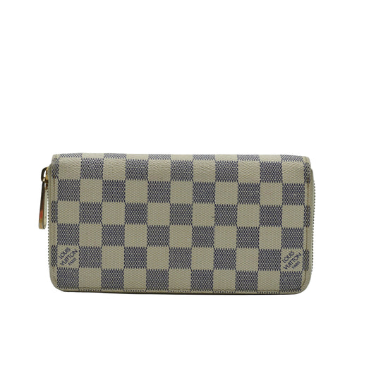 Louis Vuitton Zippy Wallet Damie Azur GHW