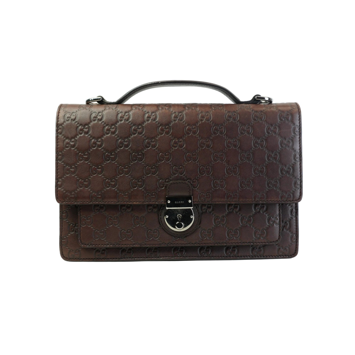 Gucci	Guccissima Leather Clutch Medium Brown SHW