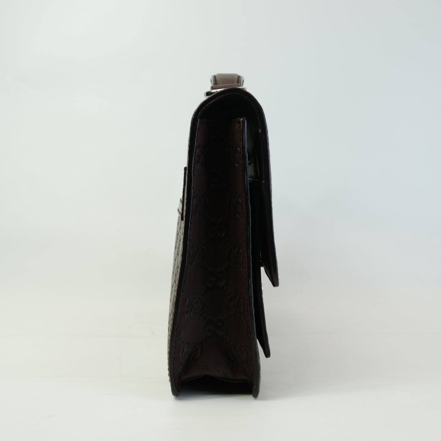 Gucci	Guccissima Leather Clutch Medium Brown SHW