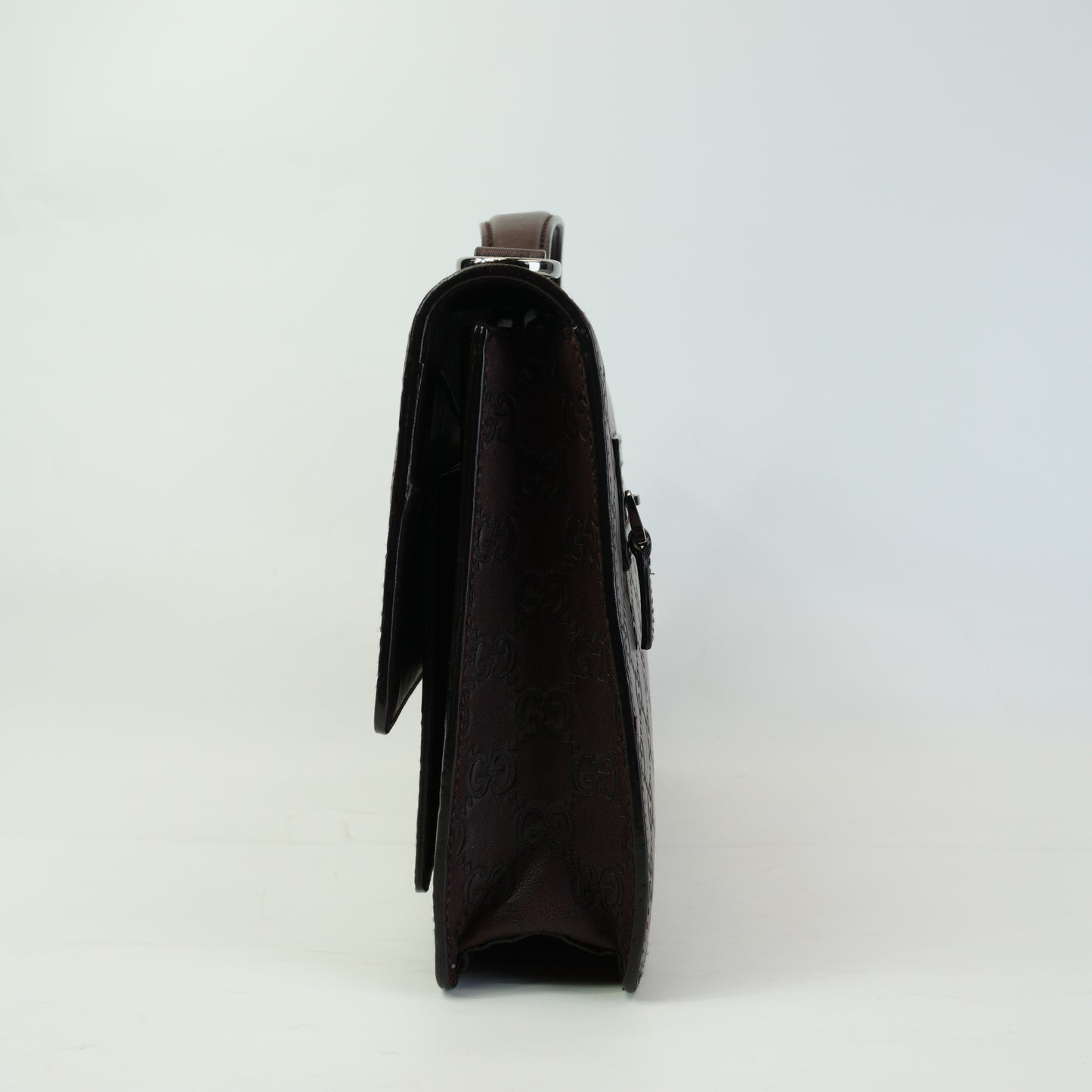 Gucci	Guccissima Leather Clutch Medium Brown SHW