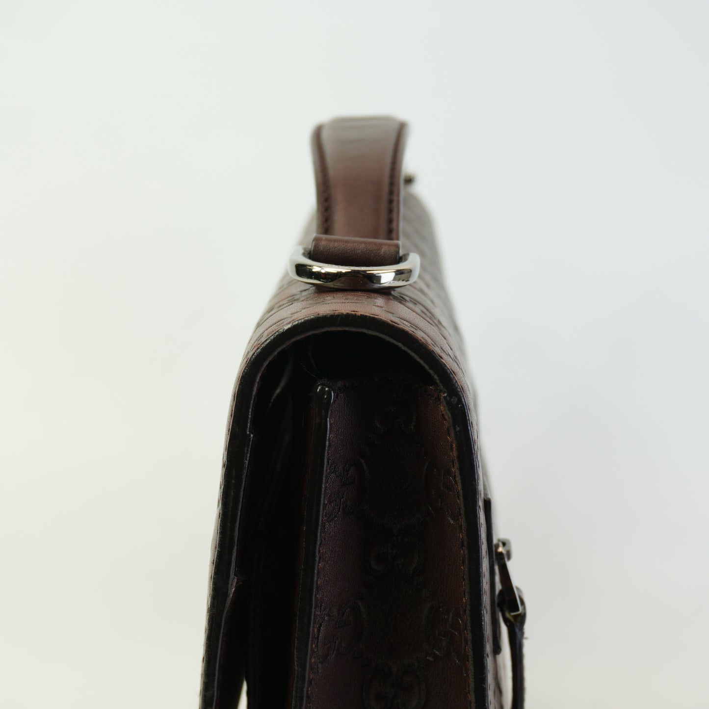 Gucci	Guccissima Leather Clutch Medium Brown SHW
