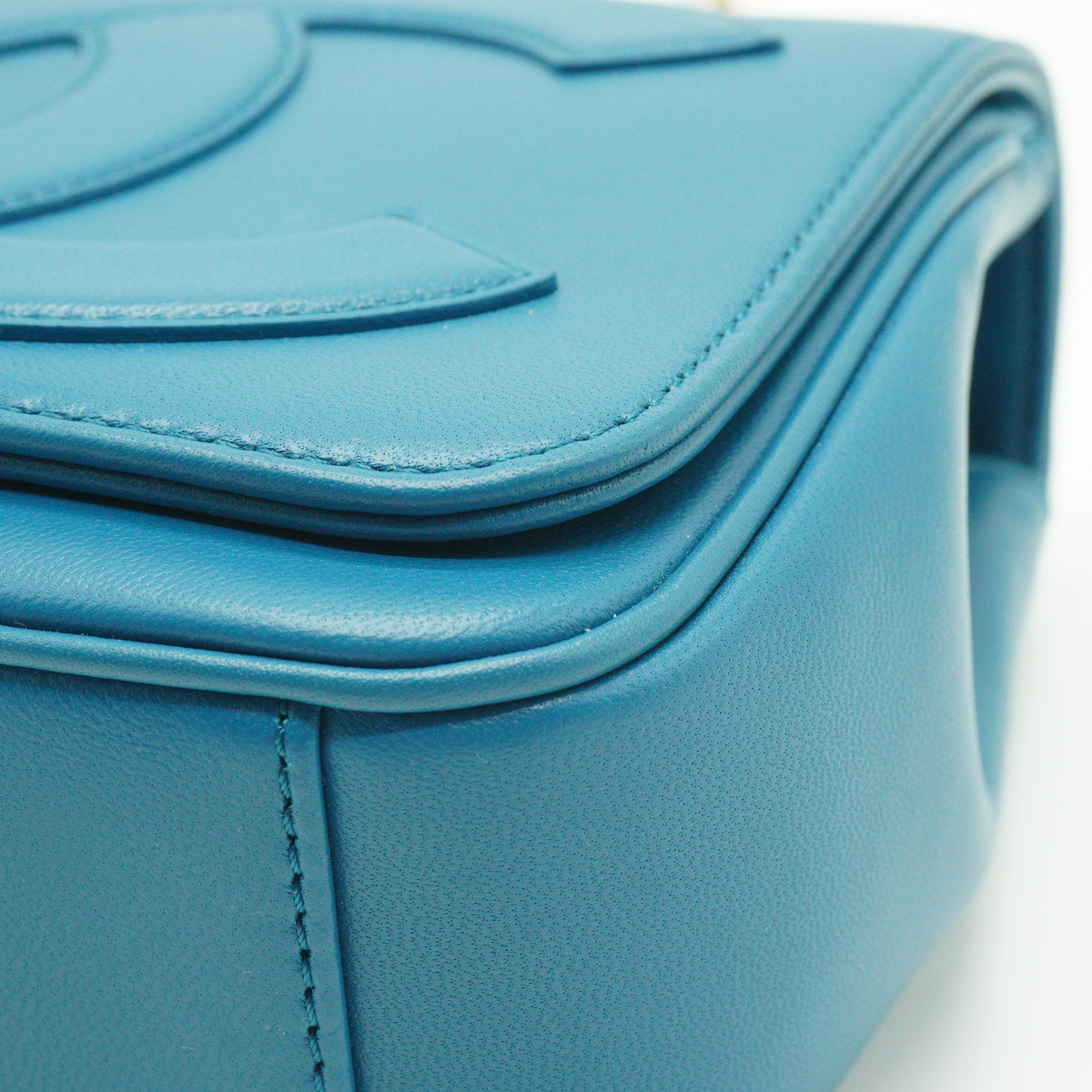 Chanel CC Mania Flap Bag Blue Lambskin Small GHW