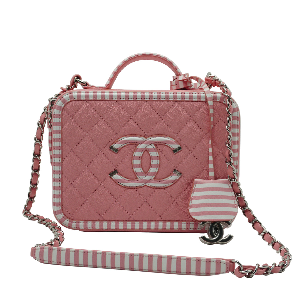 Chanel CC Feligiie Vanity Case Pink Small SHW