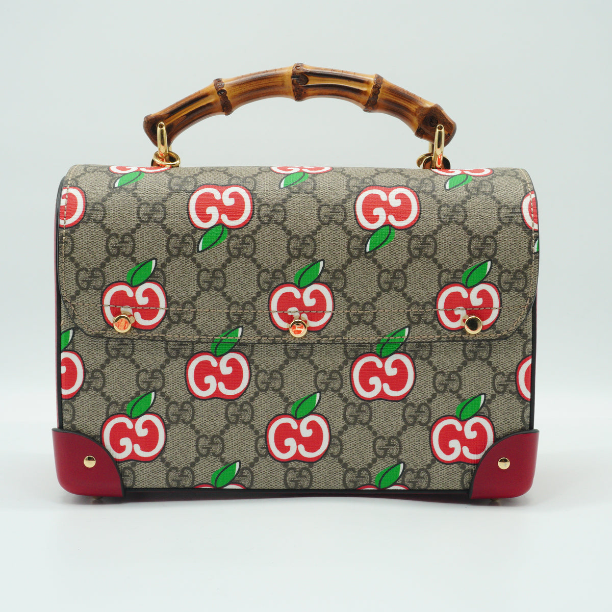 Gucci Padlock Bamboo Top Handle Small Beige GHW