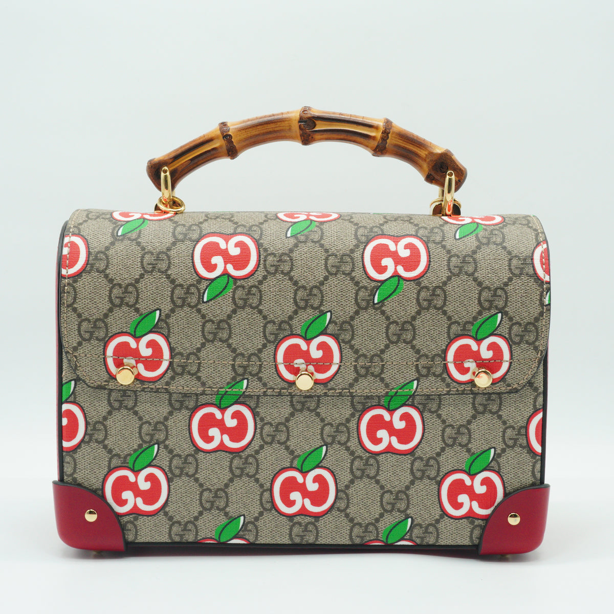 Gucci Padlock Bamboo Top Handle Small Beige GHW