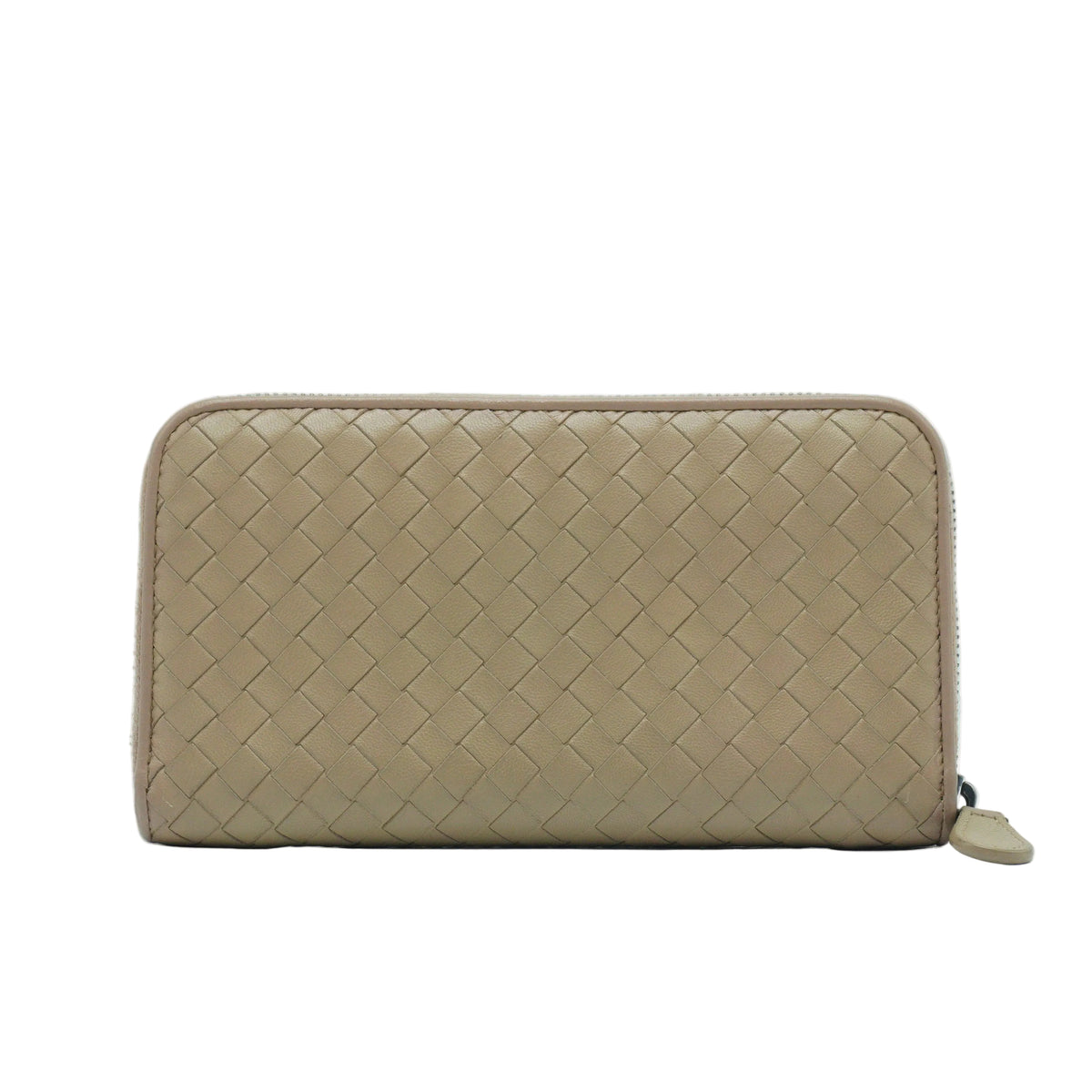 Bottega Veneta	Intrecciato Zip Around Wallet Beige MHW