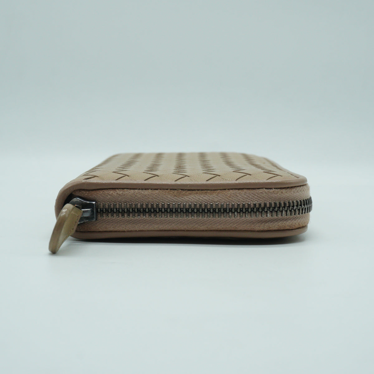 Bottega Veneta	Intrecciato Zip Around Wallet Beige MHW