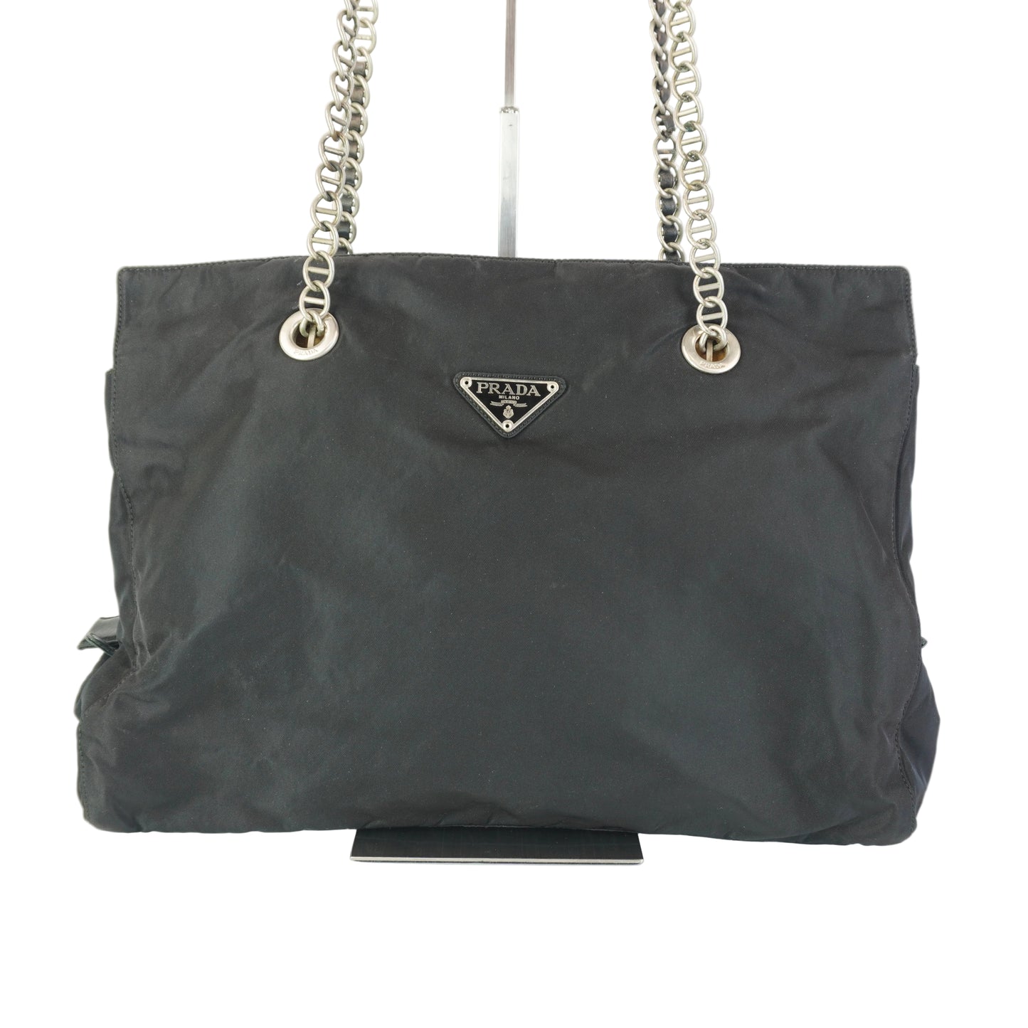 Prada Tessuto Chain Shoulder Bag SHW Large