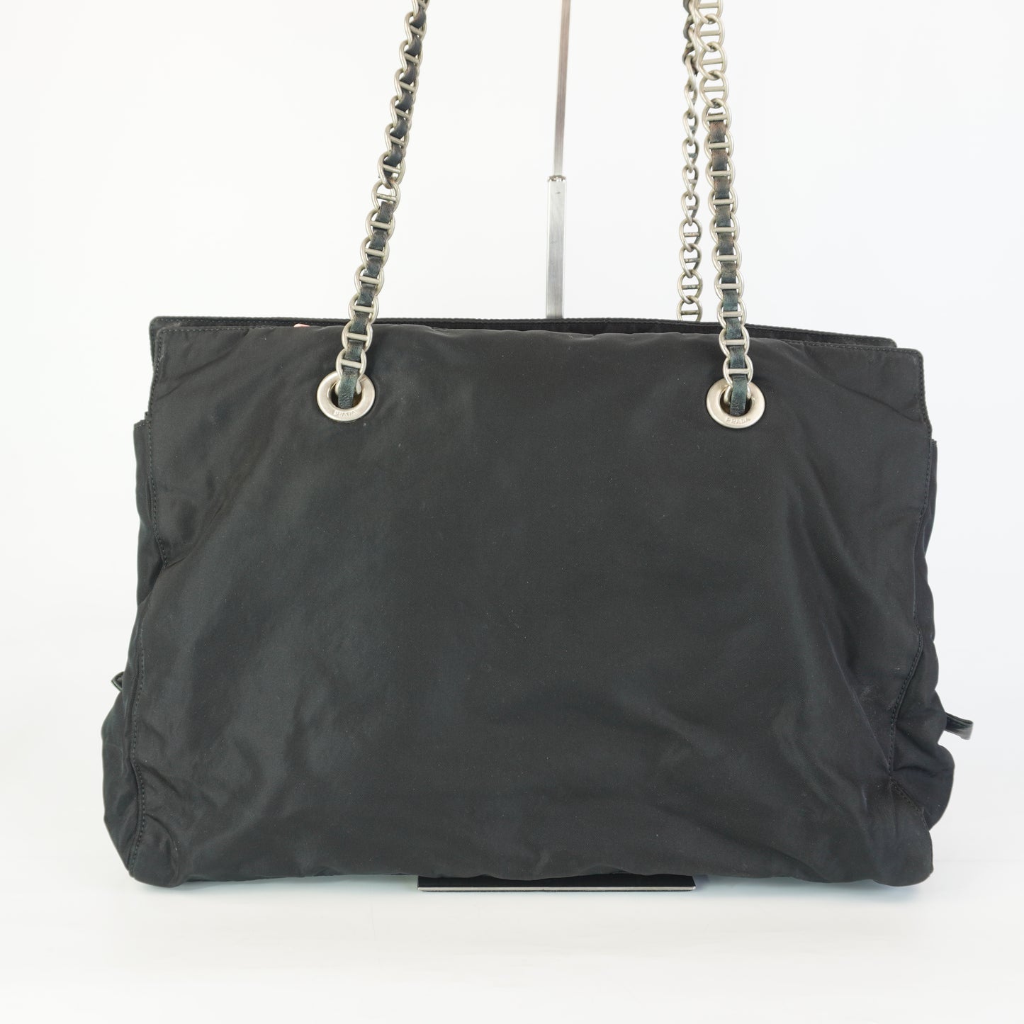 Prada Tessuto Chain Shoulder Bag SHW Large