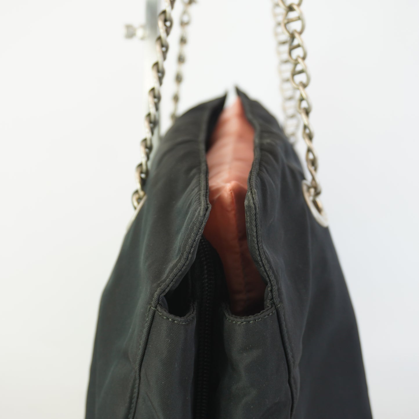 Prada Tessuto Chain Shoulder Bag SHW Large