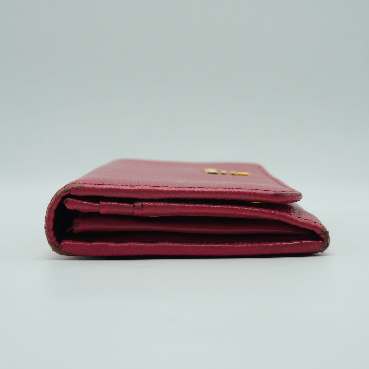 Prada Saffiano Leather Continental Wallet Peony Pink GHW