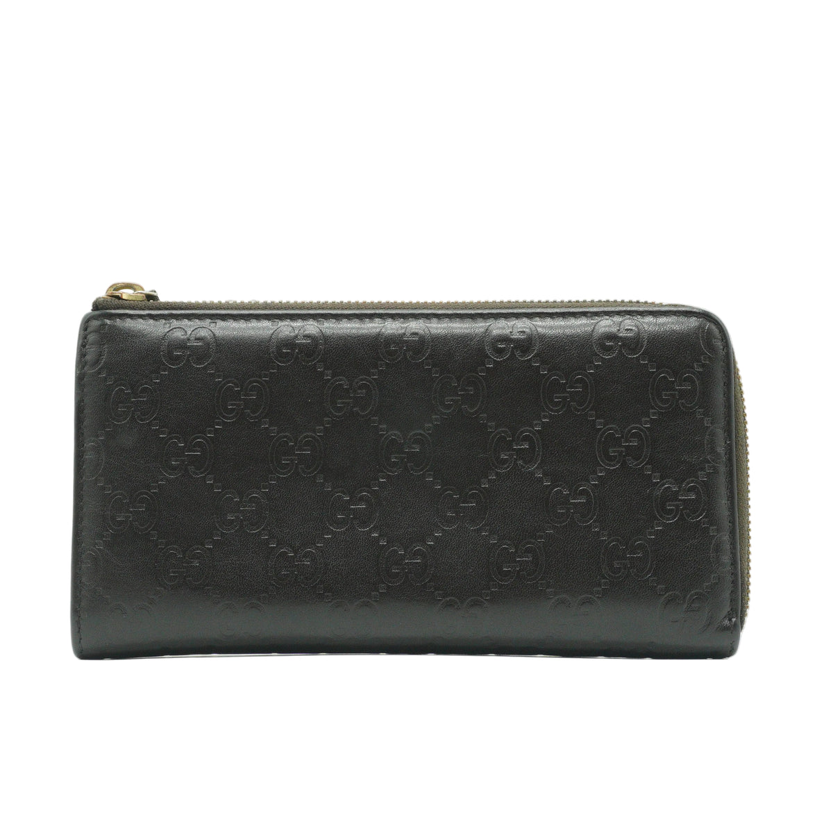 Gucci Guccissima Zip Around Wallet Dark Brown