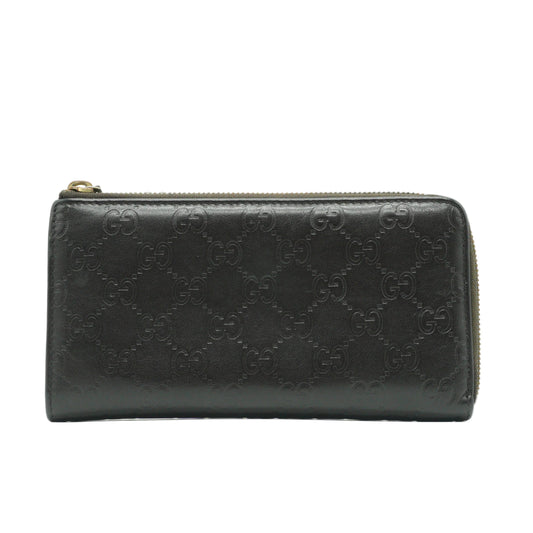 Gucci Guccissima Zip Around Wallet Dark Brown
