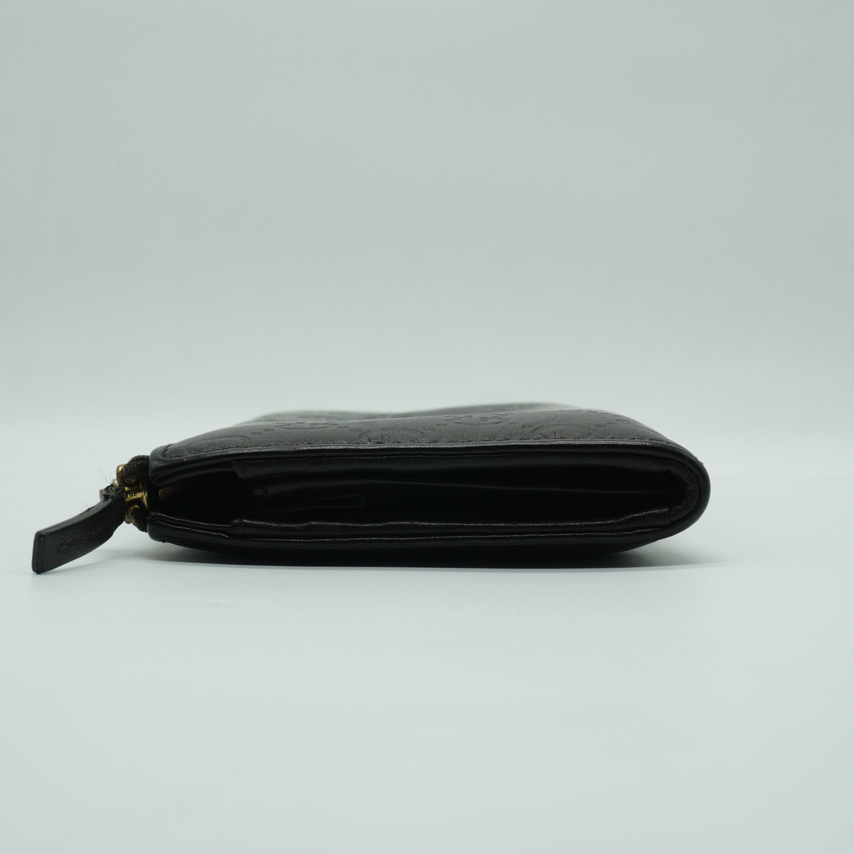 Gucci Guccissima Zip Around Wallet Dark Brown