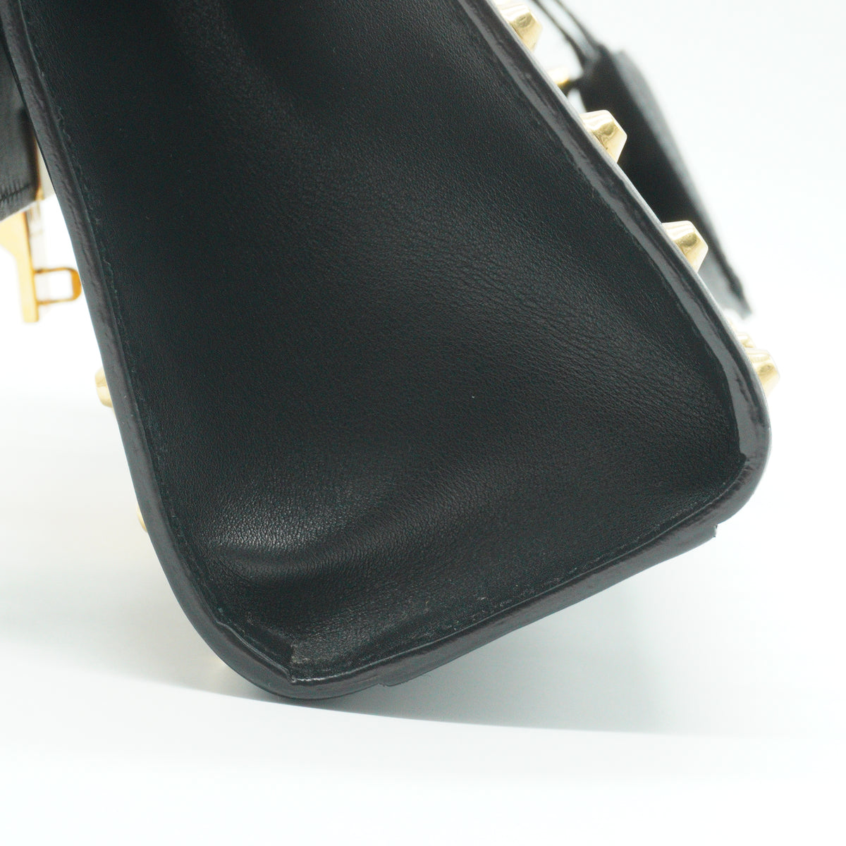 Gucci Padlock pearl studded shoulder bag small black GHW