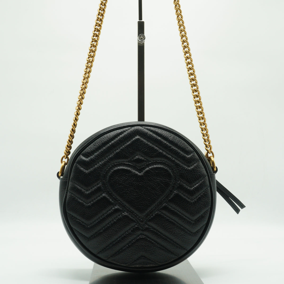 Gucci	Marmont Round Shoulder Bag Mini black GHW