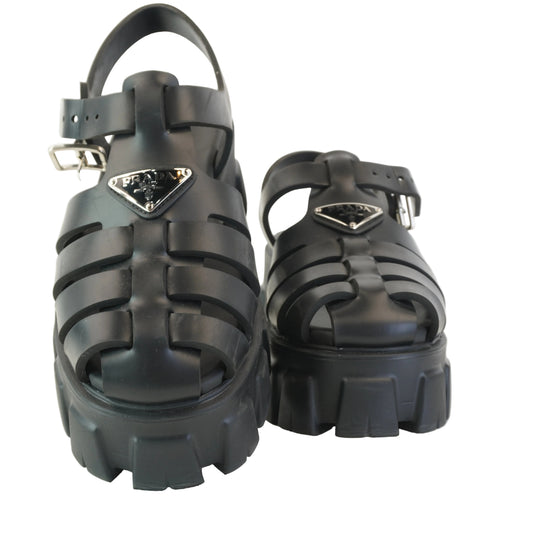 Prada Monolit Rubber Sandals size 37