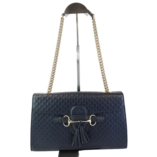 Gucci Medium Emily Chain Flap Navy Blue