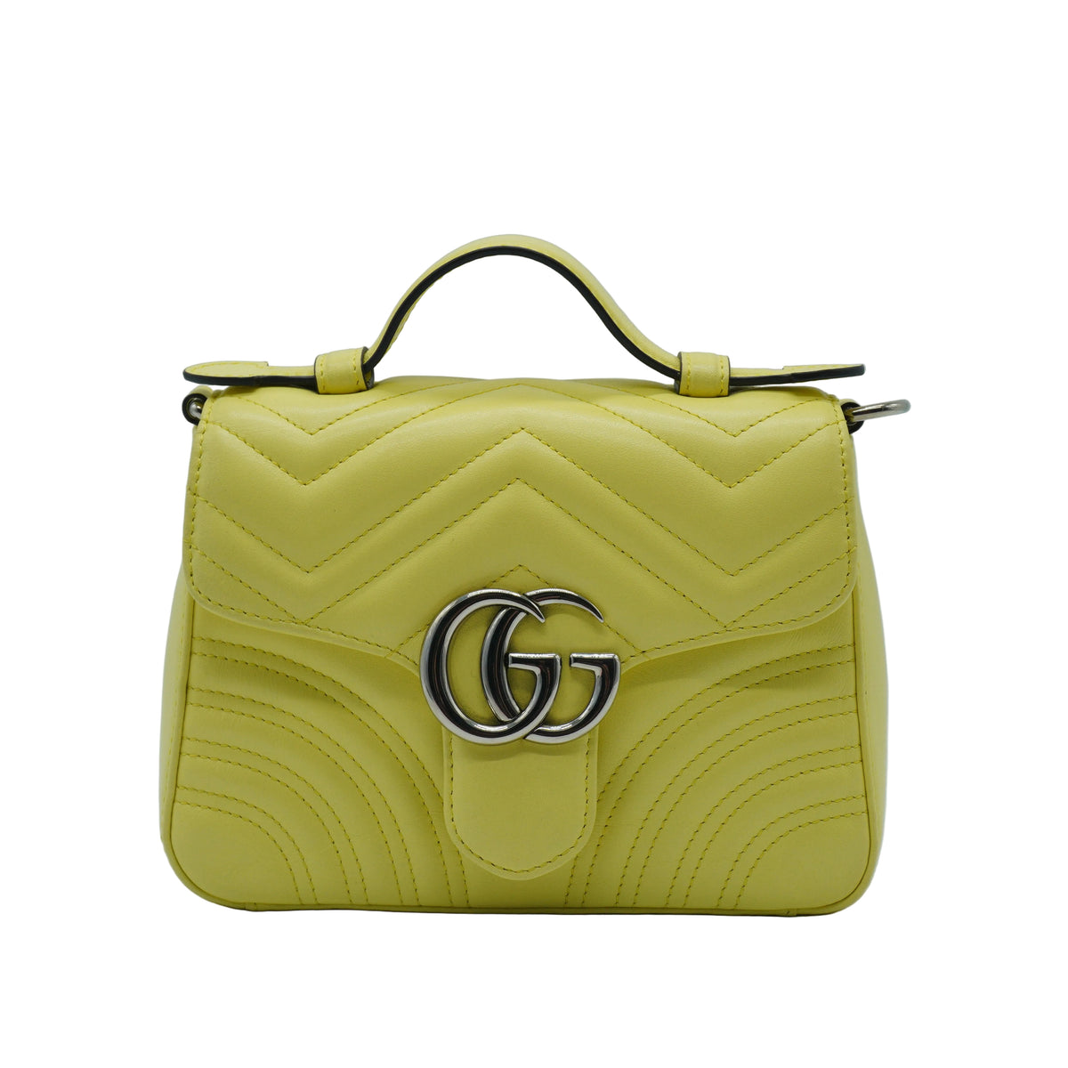 Gucci GG Marmont Small Metalasse Bright Yellow SHW