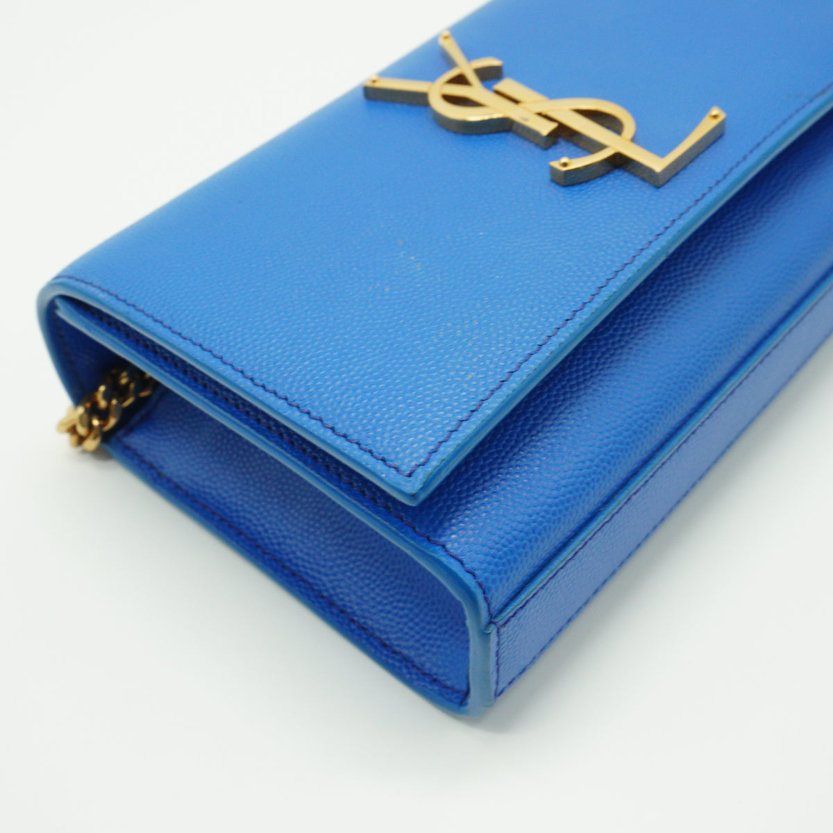 YSL	Kate Crossbody Bag Vibrant Blue GHW Small