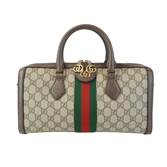 Gucci Medium Ophidia Boston Bag Beige