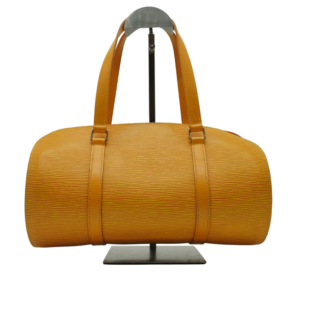 Louis Vuitton Epi Soufflot Handbag Yellow GHW Medium