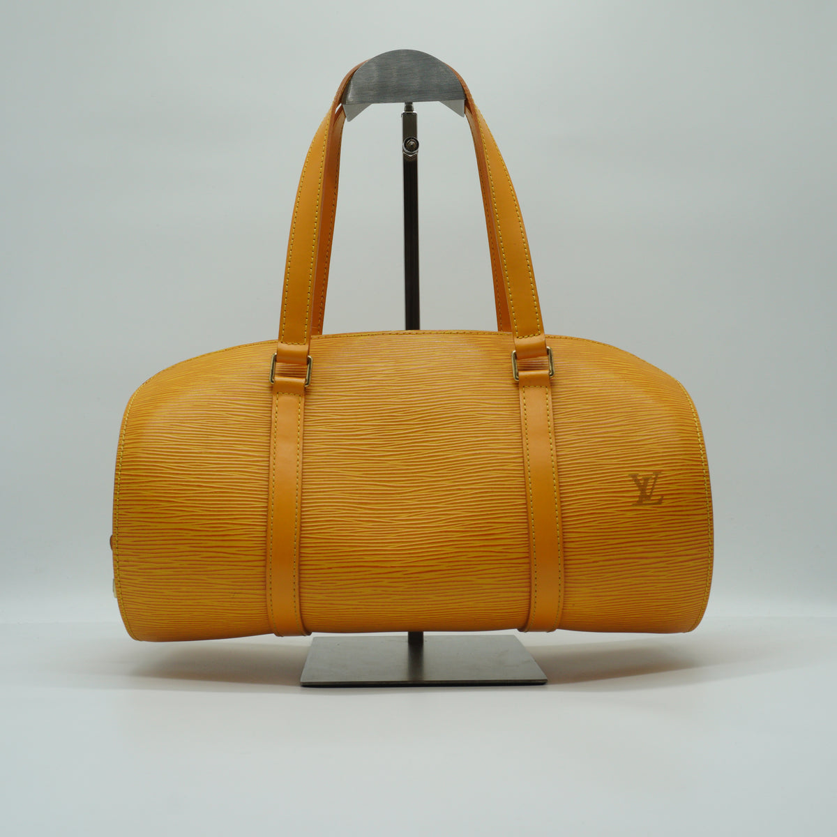 Louis Vuitton Epi Soufflot Handbag Yellow GHW Medium