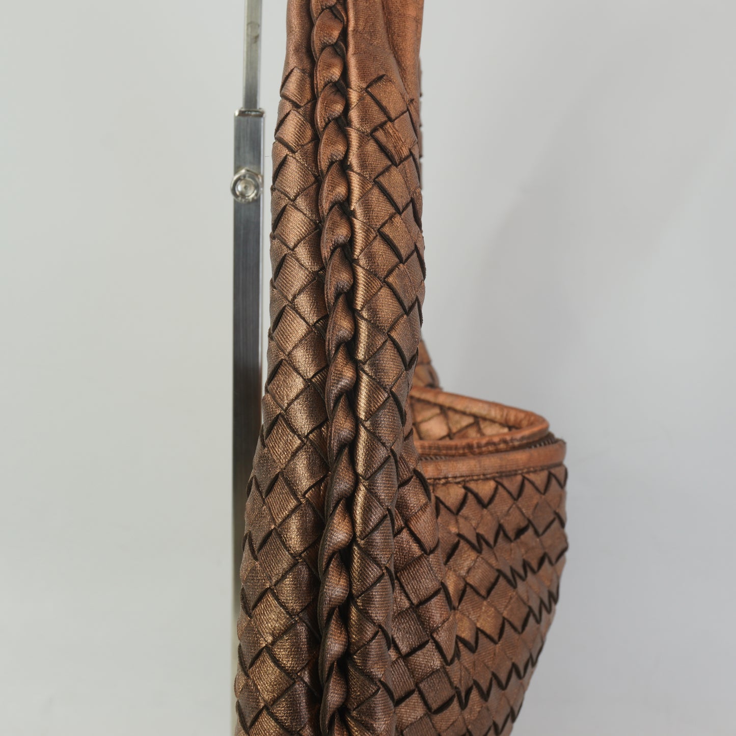 Bottega Veneta Intrecciato Hobo Copper Bag Large