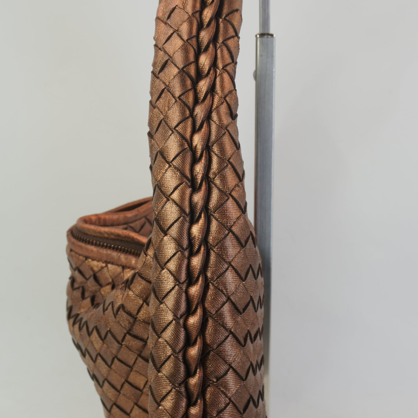 Bottega Veneta Intrecciato Hobo Copper Bag Large
