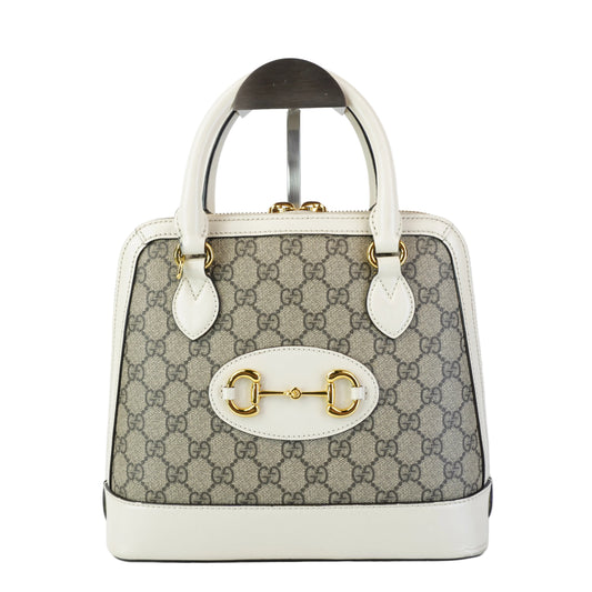 Gucci Horsebit 1955 Mini Top Handle Bag White