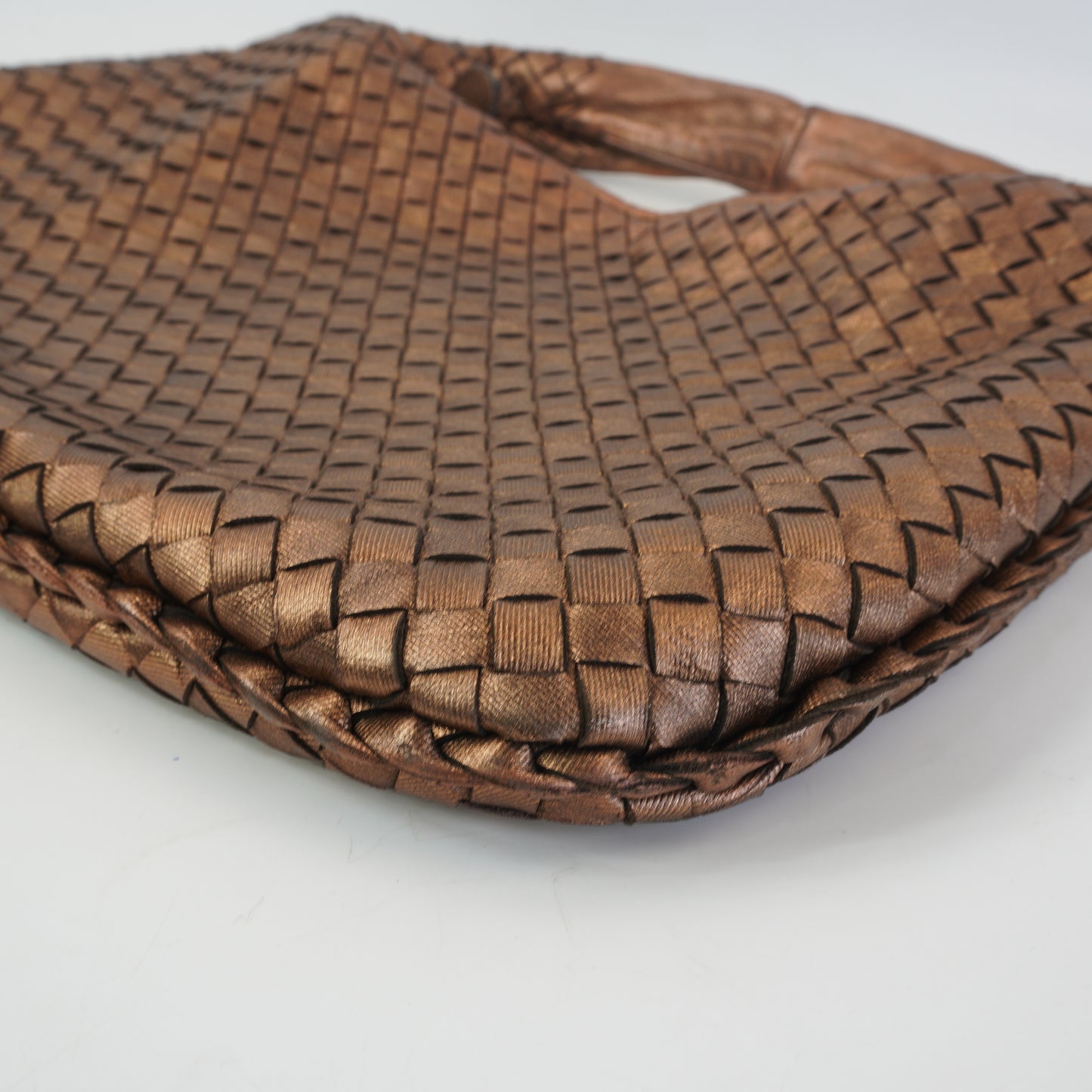 Bottega Veneta Intrecciato Hobo Copper Bag Large