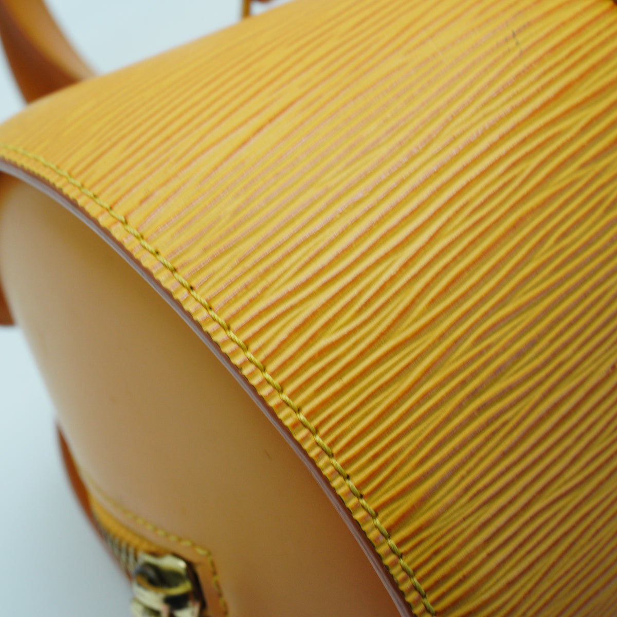 Louis Vuitton Epi Soufflot Handbag Yellow GHW Medium