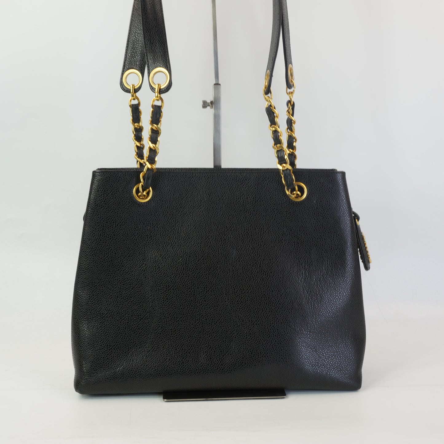 Chanel Vintage Caviar Fiont Pocket Tote Bag  GHW Medium