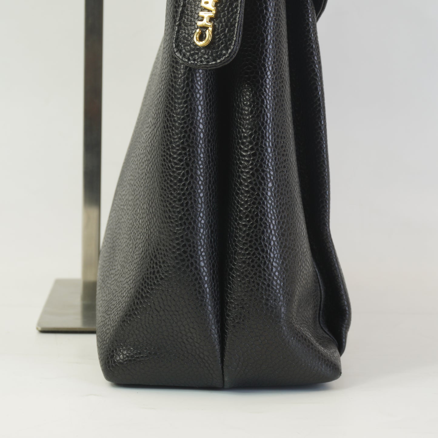 Chanel Vintage Caviar Fiont Pocket Tote Bag  GHW Medium