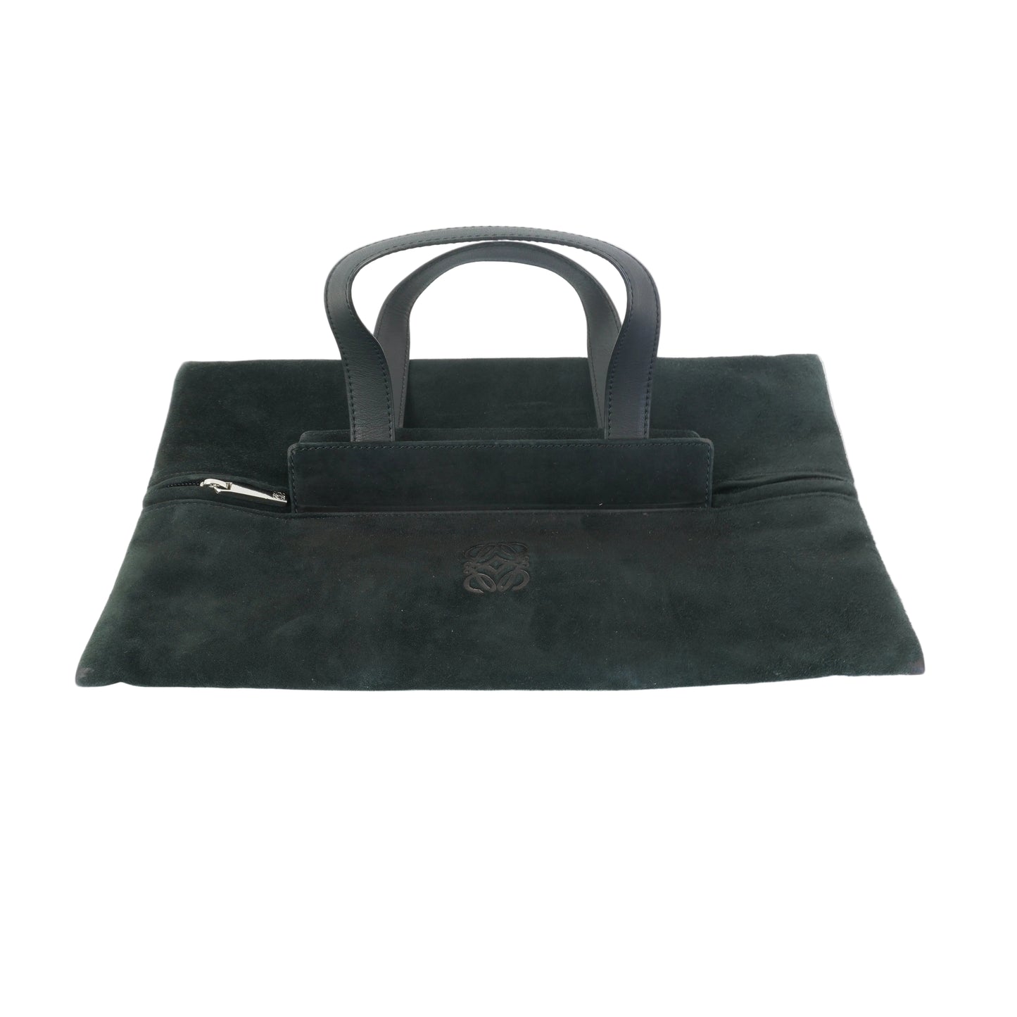 Loewe Suede anagram Black handbag SHW